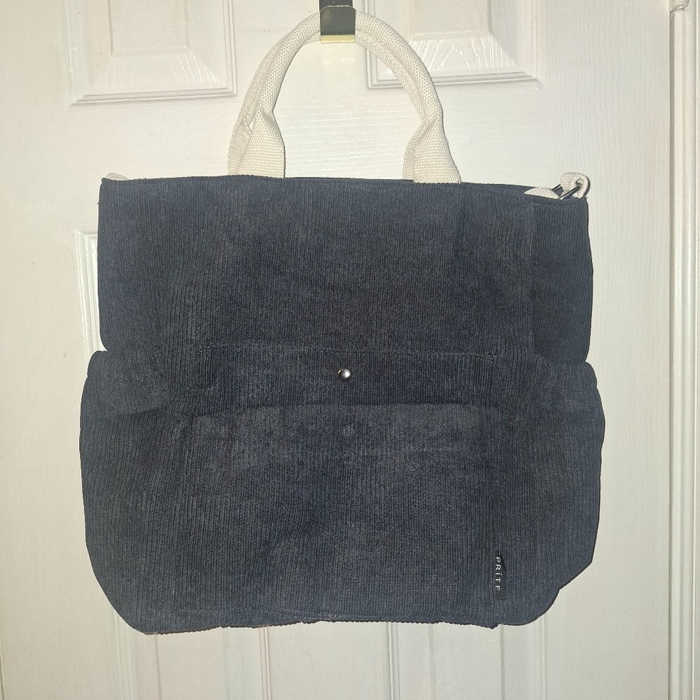 A Woman's Black Corduory Tote Bag By Prite**